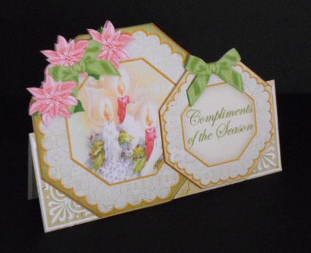Candle Trio Compliments Season Double Octagon Card Kit by Joan Prince