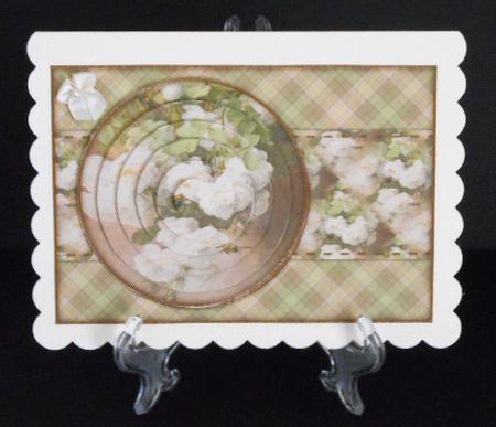 Beautiful Vintage Painted Roses A5 Quick Card by Joan Prince