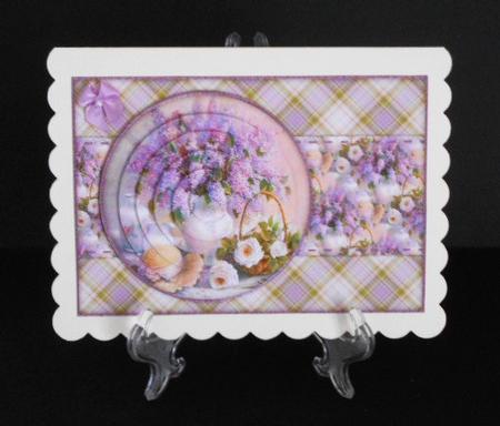Beautiful Vintage Painted Summer Flowers A5 Quick Card by Joan Prince