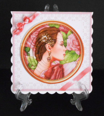 Art Deco Lady Pandore Circle Pyramid (pink) by Joan Prince