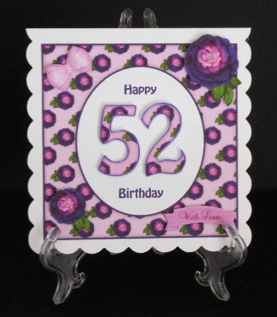 Fancy Purple & Pink Rose Any Age 8x8 Mini Kit by Joan Prince