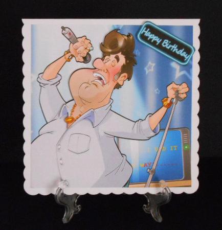 Karaoke Dude 8x8 Quick Card by Joan Prince