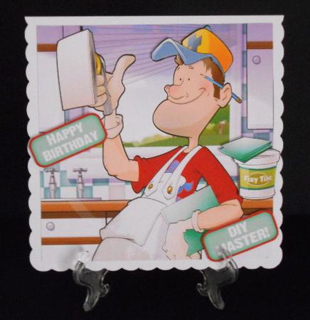 Kitchen Tiler DIY Dude 8x8 Quick Card by Joan Prince