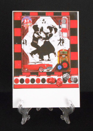 Chubby Checkers & 50's Dancing Card Topper by Joan Prince