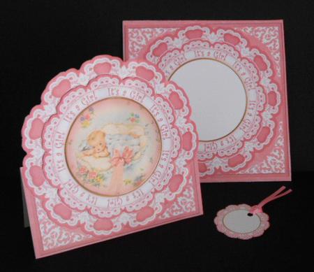 New Baby Girl Its a Girl! Picture Doily C & E Kit by Joan Prince