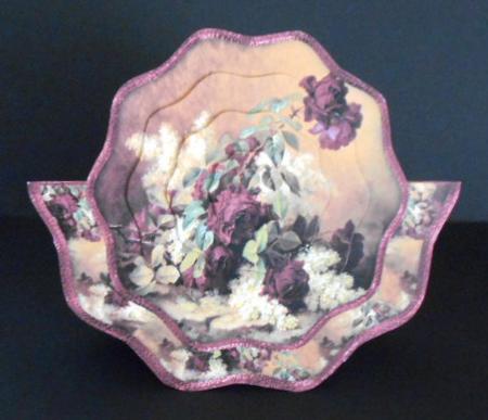 Vintage Painted Roses Shaped Over the Edge Mini Kit by Joan Prince