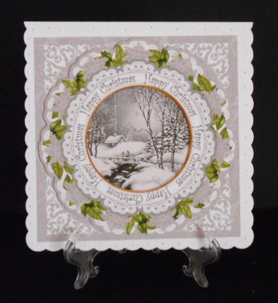 Winter Walk Happy Christmas 8in Doily Shaker Cf Mini Kit by Joan Prince