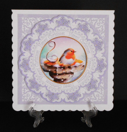 Blue Robin Happy Christmas 8in Doily Shaker Cf Mini Kit by Joan Prince