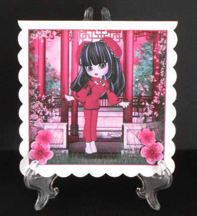 Oriental Cutie 8x8 Topper & Embellishments by Joan Prince