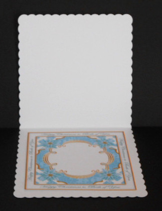 Teal Poinsettia Both of You Lattice 8in Insert Panel by Joan Prince