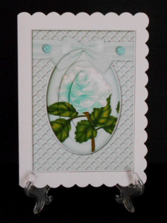 A Delicate Mint Rose Pyramid by Joan Prince