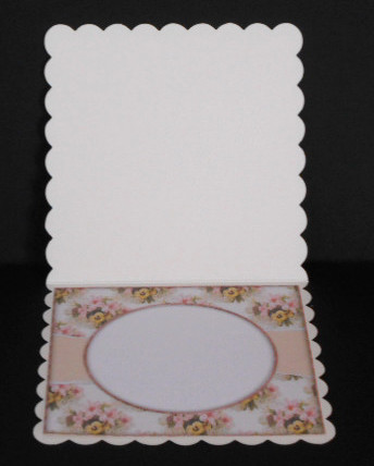 Beautiful 6x6 Torn Strip Vintage Pansies & Lilies Insert by Joan Prince