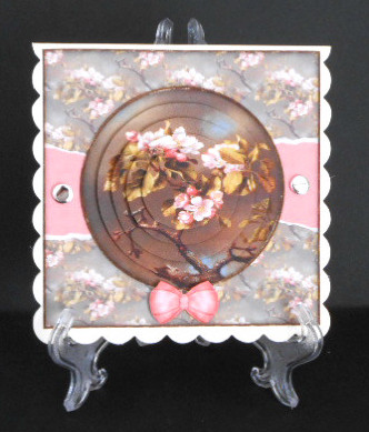 Beautiful 6x6 Torn Strip Vintage Flowers Quick Card by Joan Prince