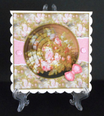 Beautiful 6x6 Torn Strip Vintage Roses Quick Card by Joan Prince