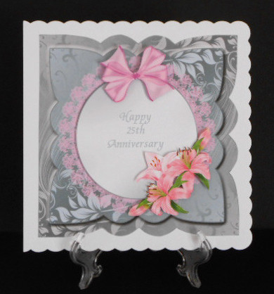 8x8 Silver Anniversary Decoupage Kit by Joan Prince