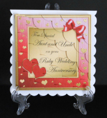 8 x 8 Ruby Anniversary Aunt & Uncle Scalloped Corner Kit by Joan Prince