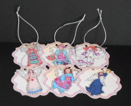 Set of 6 Angel Toppers 2 by Joan Prince