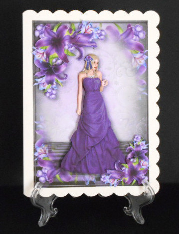 Purple Lilies Ballgown Beauty by Joan Prince