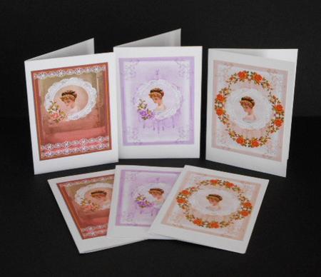 6 Vintage Lady Toppers by Joan Prince