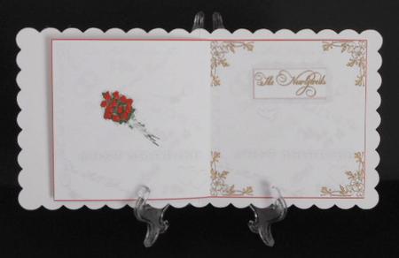 Bridal Rose Bouquet Square Card Base, Invitation or Insert by Joan Prince