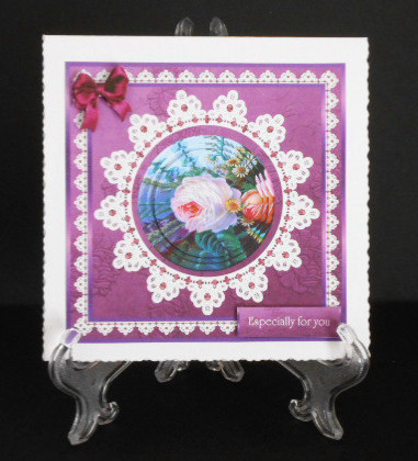 Vintage Roses in Purple Lace by Joan Prince