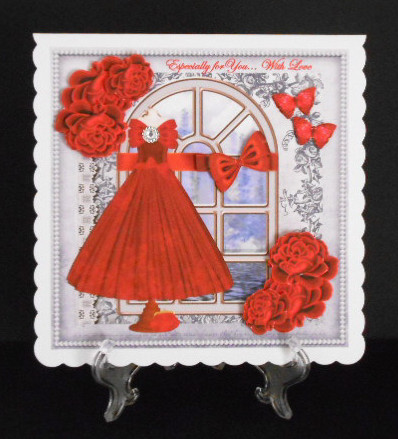 Ball Gown Red Roses Window by Joan Prince