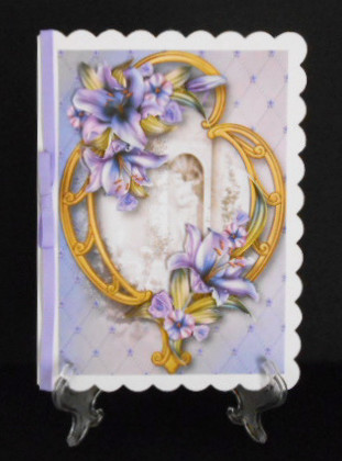 Beautiful Purple Lilies & Golden Frame by Joan Prince