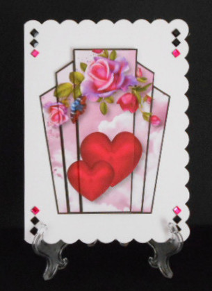 Art Deco Hearts & Flowers - Romantica Roses by Joan Prince