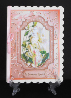Lovely White Flowers on a Ornate Frame ( Pyramide) by Joan Prince