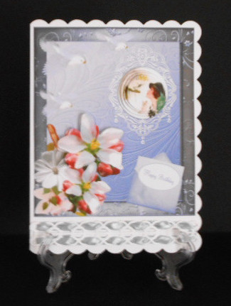 Apple Blossom and Vintage Lady Card Topper by Joan Prince
