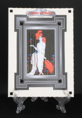 Art Deco Pyramid Topper in Red by Joan Prince