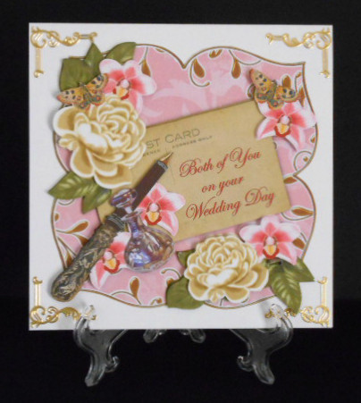 Creamp Rose Both of You Wedding Fancy Sq Deco Card & E Kit by Joan Prince