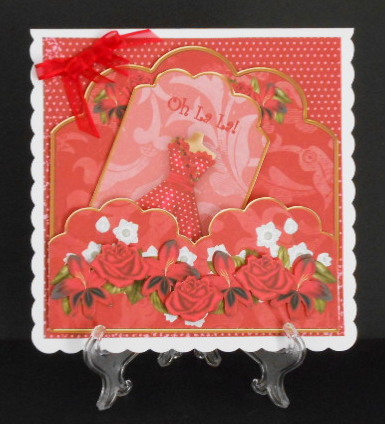 White Dotty Red A4 Backing Paper by Joan Prince