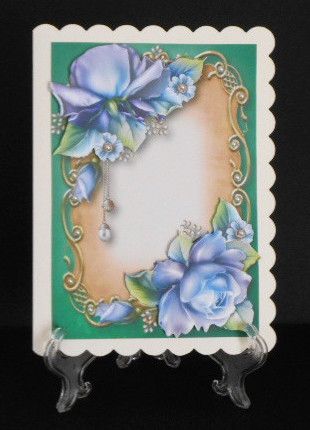 Pretty Porcelain Roses Floral Plaque by Joan Prince