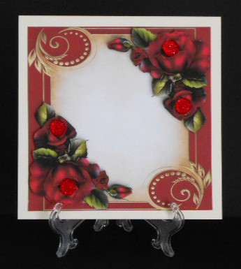 Beautiful Magenta Roses Floral Plaque - Square by Joan Prince