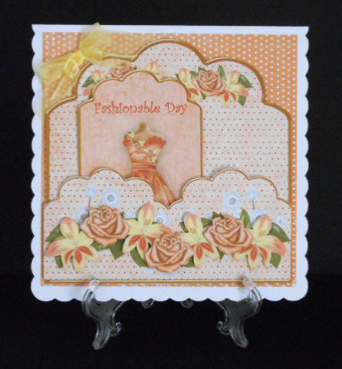 Peach Rose Fashionable Day Scallop Fashion Tag Cf Mini Kit by Joan Prince