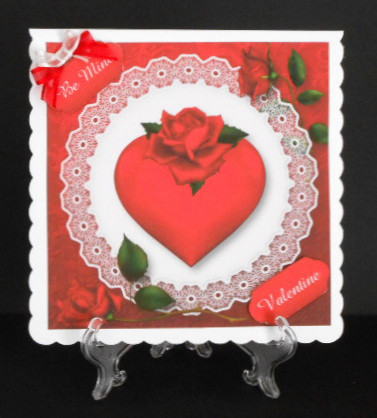 Red Heart & Romantic Red Roses by Joan Prince