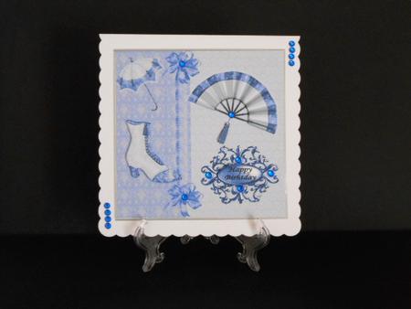 8 in Topper Elegance in Blues by Joan Prince