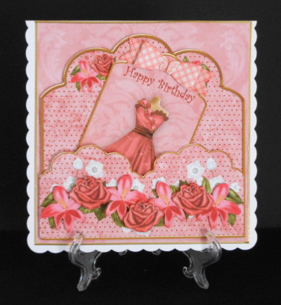 Pink Old Damask A4 Backing Paper by Joan Prince