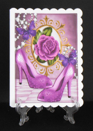 Cerise Sparkle Shoes with Diamonds by Joan Prince