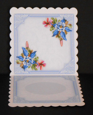 Floret in Blue 6x6 Insert and Tags by Joan Prince