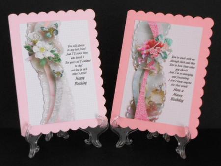 Floral Birthday Toppers 2 for Quick Cards by Joan Prince