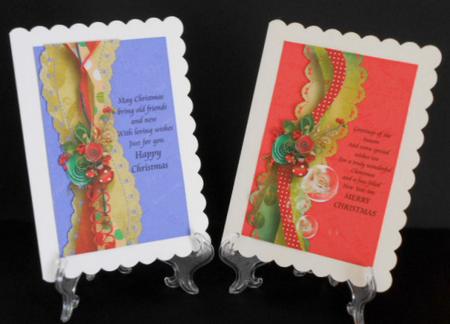 2 Christmas Card Toppers with Verses by Joan Prince