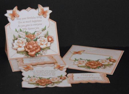 Coffee Roses Envelope Easel Kit Birthday or Anniversary by Joan Prince