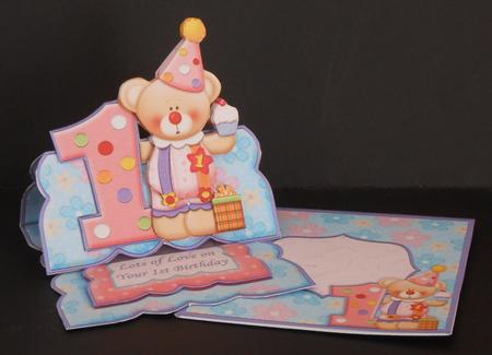 First Birthday Girl Clown Over the Edge Easel Kit by Joan Prince