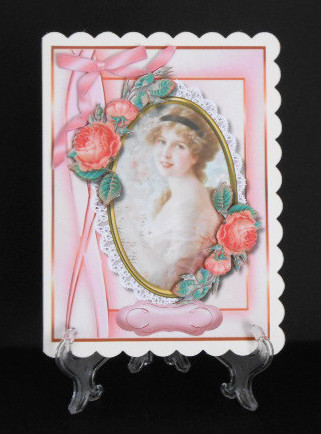 Lovely Roses and Vintage Lady by Joan Prince