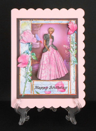 Pink Beauty in Pink Rose Vintage Frame by Joan Prince