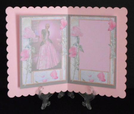 Pink Beauty in Pink Rose Vintage Frame Insert by Joan Prince