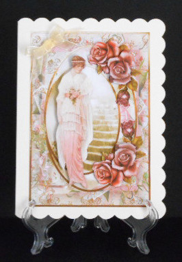 Lady of the Rose Card with Decoupage by Joan Prince