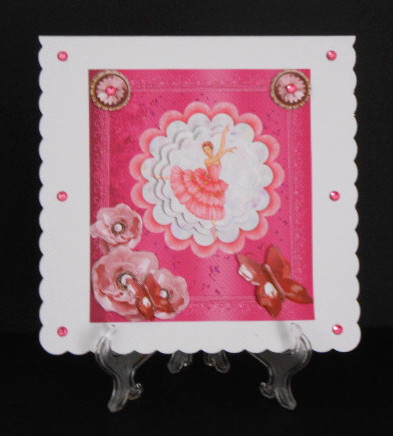 Sweet Heart Ballerina Topper & Decoupage & Pyramid by Joan Prince